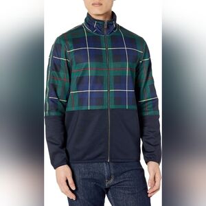 Tommy Hilfiger Plaid Full Zip Mock Neck Jacket Men's Size XL